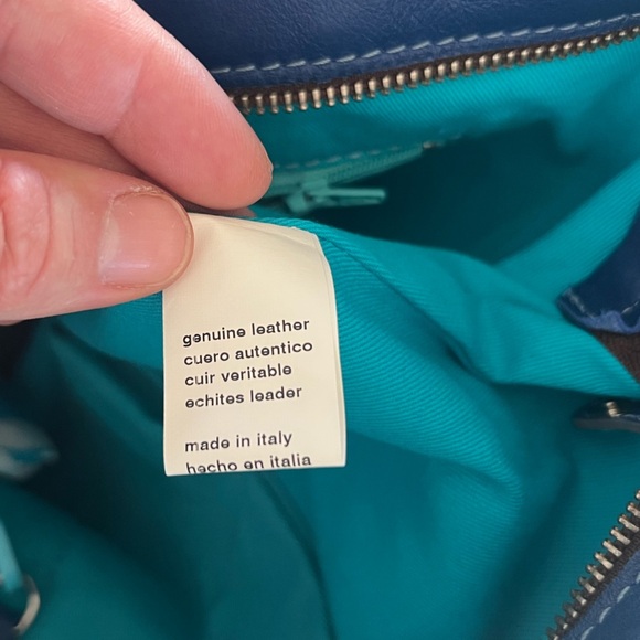 GABS Firenze CYNDI Colorblock Leather Convertible Tote Bag Made In Italy NWT - Picture 12 of 13